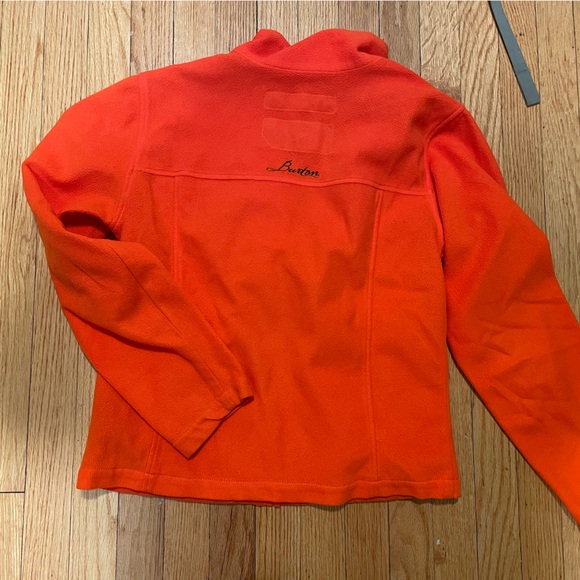 Burton Neon Orange Zip-Up Fleece - Size L - Picture 5 of 5